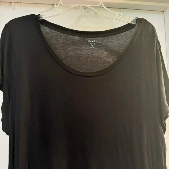 KAARI Blue Short Sleeve True Black Blouse - Picture 5 of 5